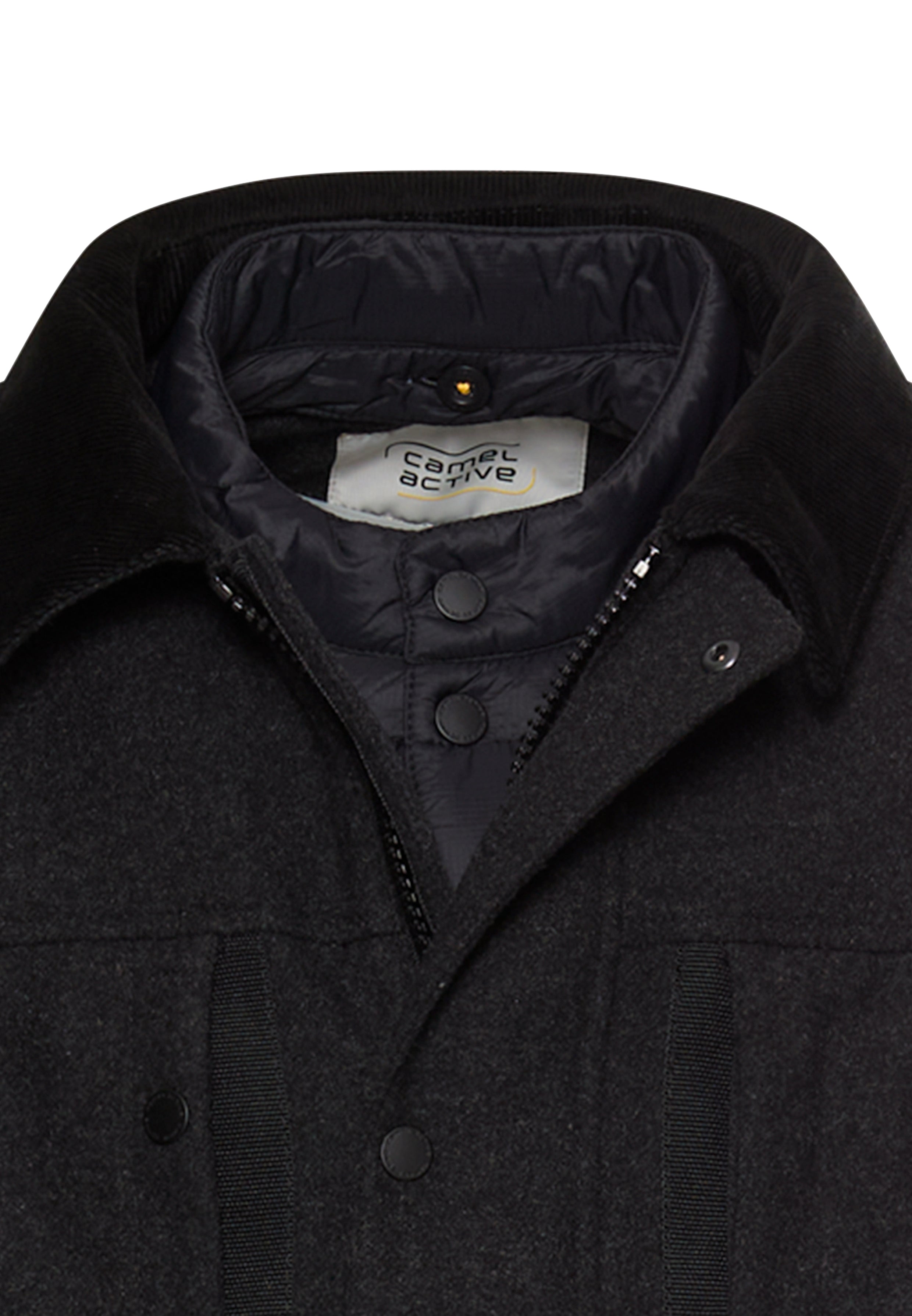 Camel Active villakangastakki Wool Jacket, tummanharmaa