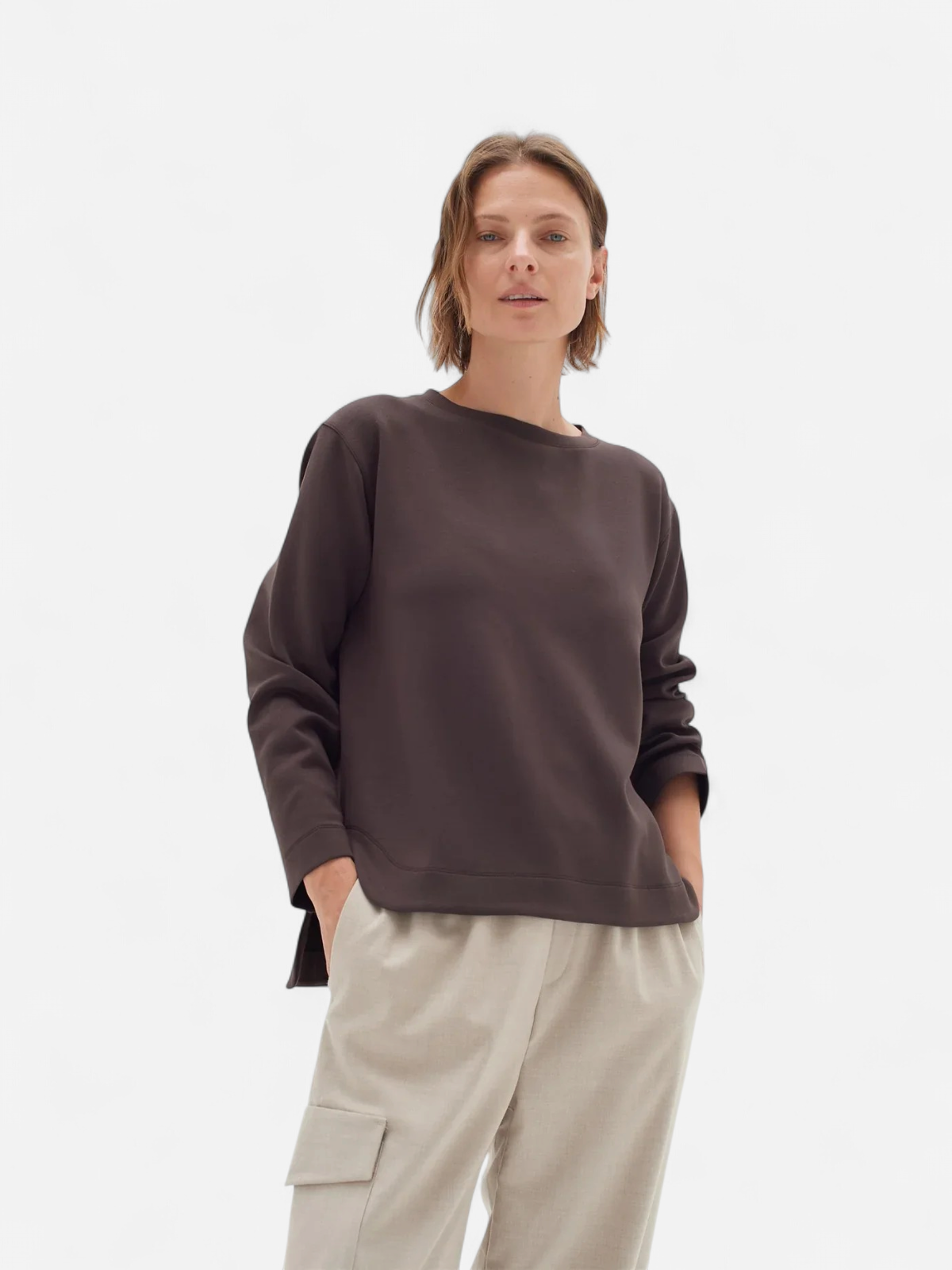 Inwear Naisten Pusero, GINCENTIW CREWNECK Chocolate Brown - Kekäle.fi