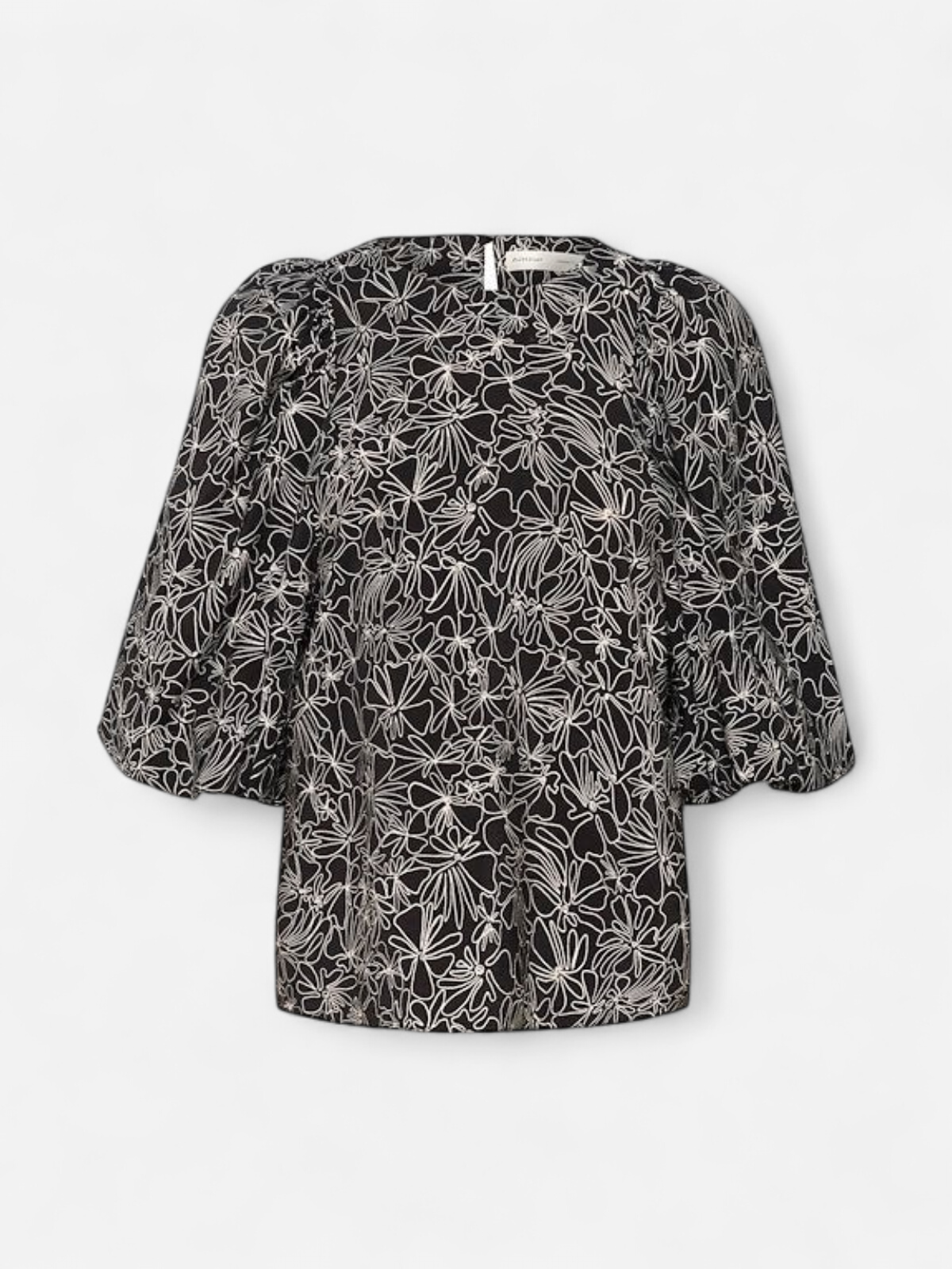 Inwear Naisten Pusero, HARPER BLOUSE Mustavalkoinen - Kekäle.fi