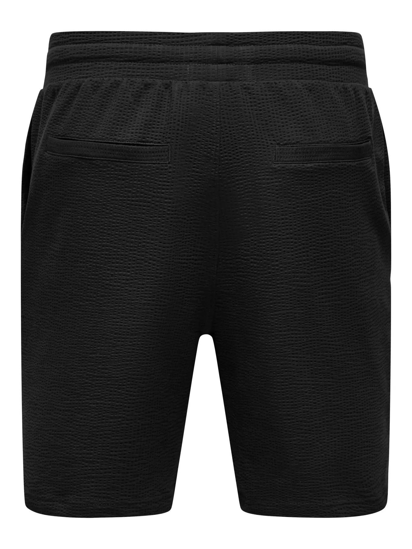 Only and Sons miesten shortsit ONSKian Life Reg Seersucker Shorts, musta