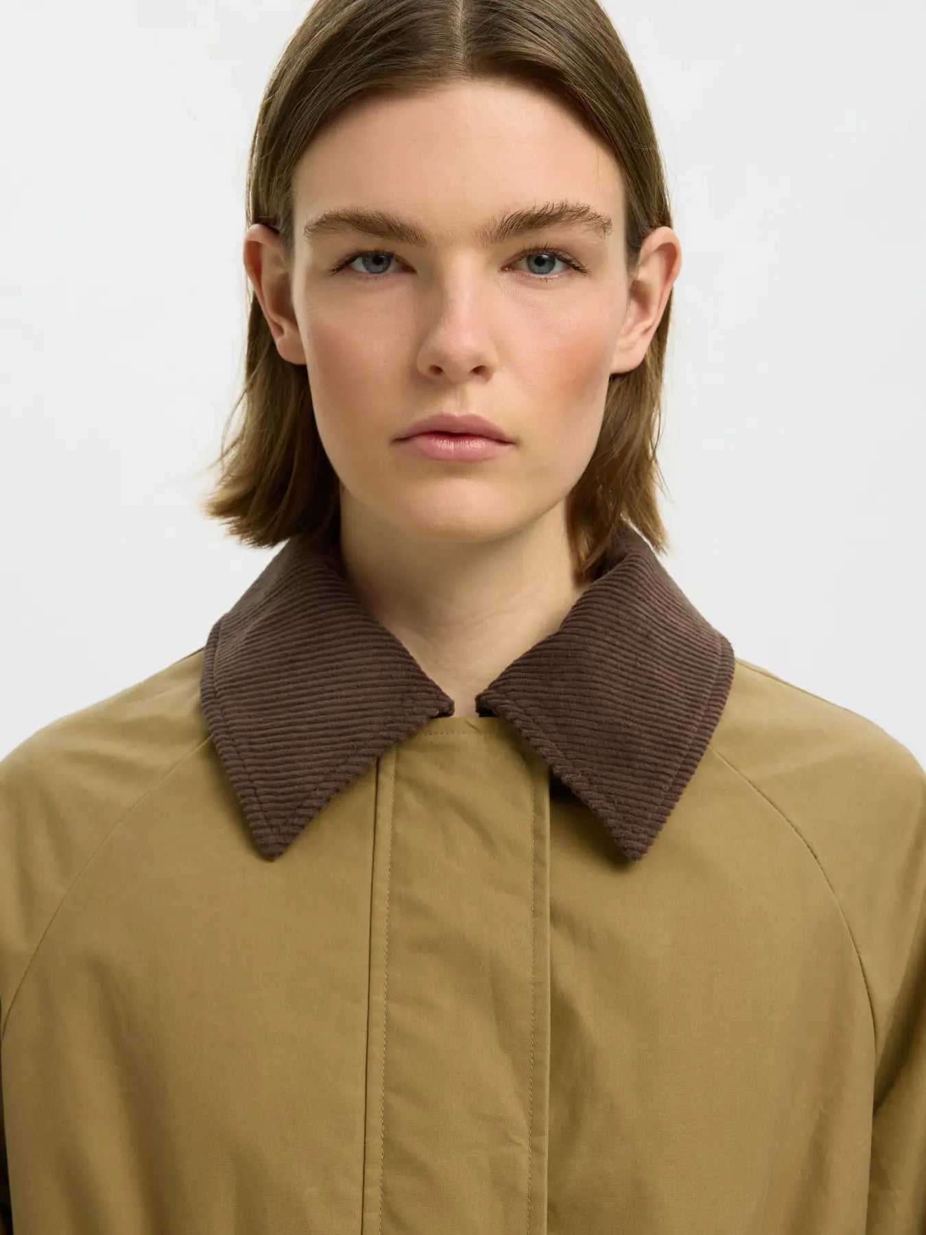 Selected Femme naisten takki SLWWilma Waxed Clair Jacket NOOS, Tigers Eye