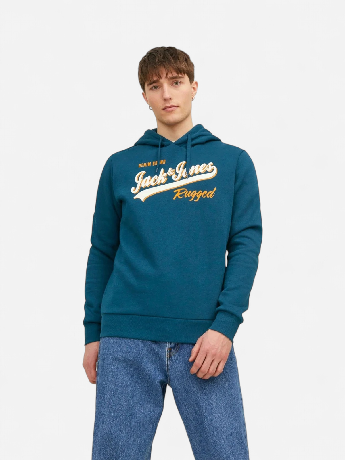 Jack and Jones huppari, JJELOGO SWEAT HOOD Sailor Blue - Kekäle.fi