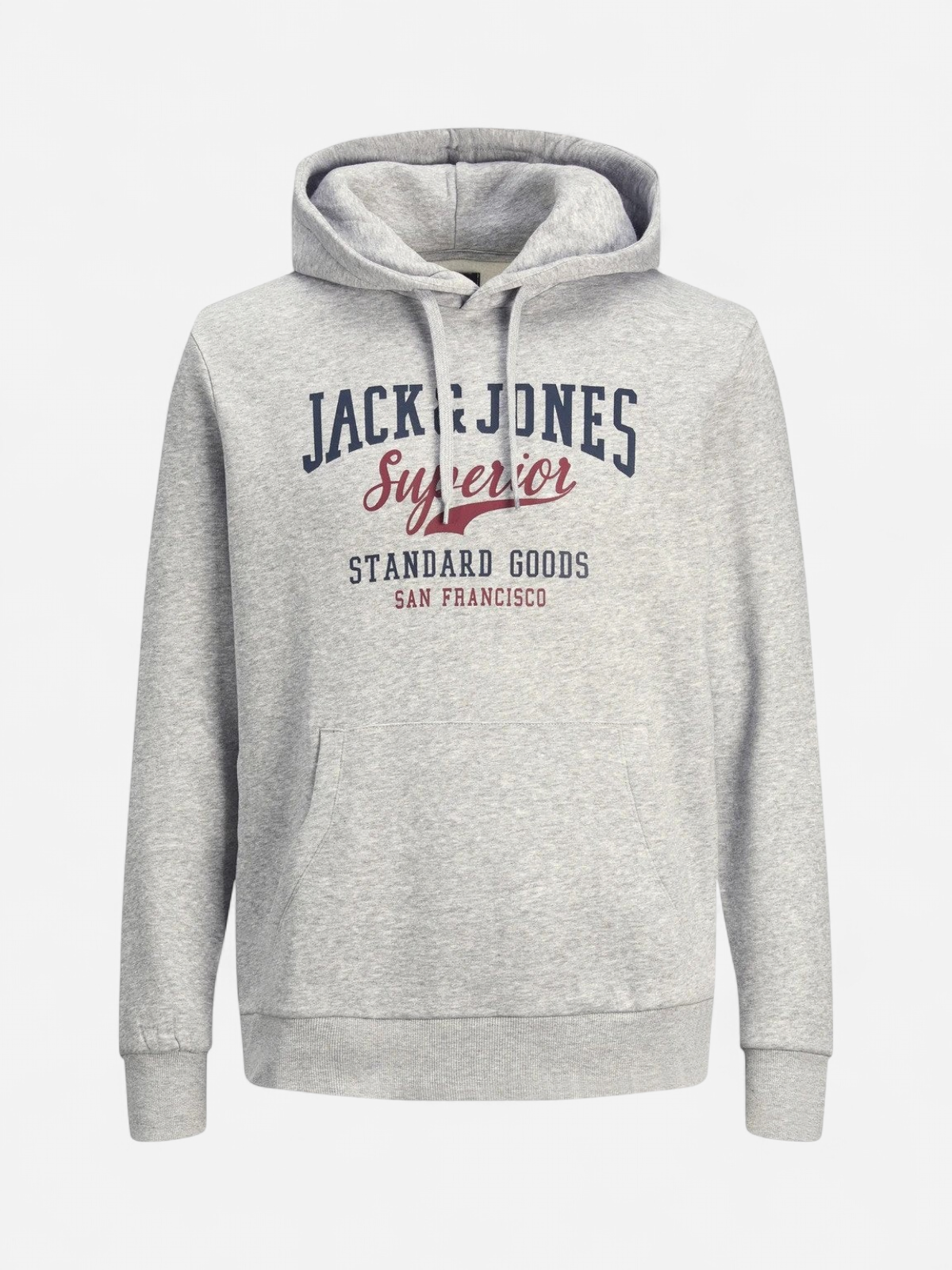 Jack and Jones Miesten Huppari, JJELOGO SWEAT HOOD Vaaleanharmaa - Kekäle.fi