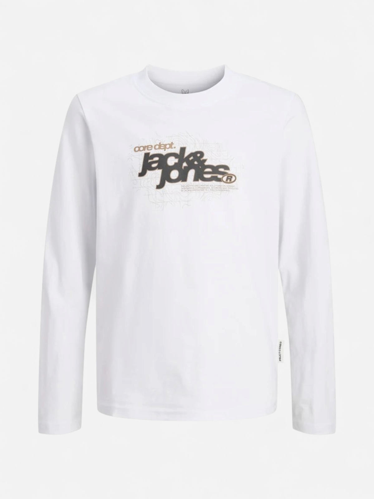 Jack and jones junior t-paita, JCOGRID BRANDING TEE LS CREW NECK JNR Valkoinen - Kekäle.fi