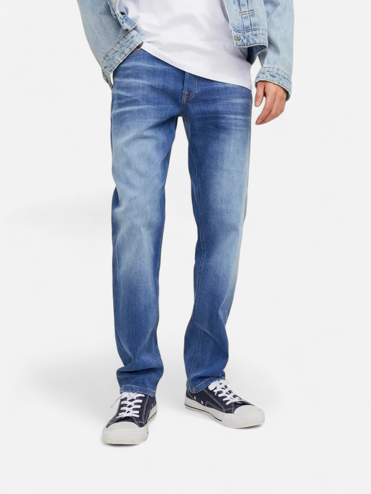 Jack and Jones Miesten Farkut, Mike Jjoriginal Jos 411 Blue Denim - Kekäle.fi