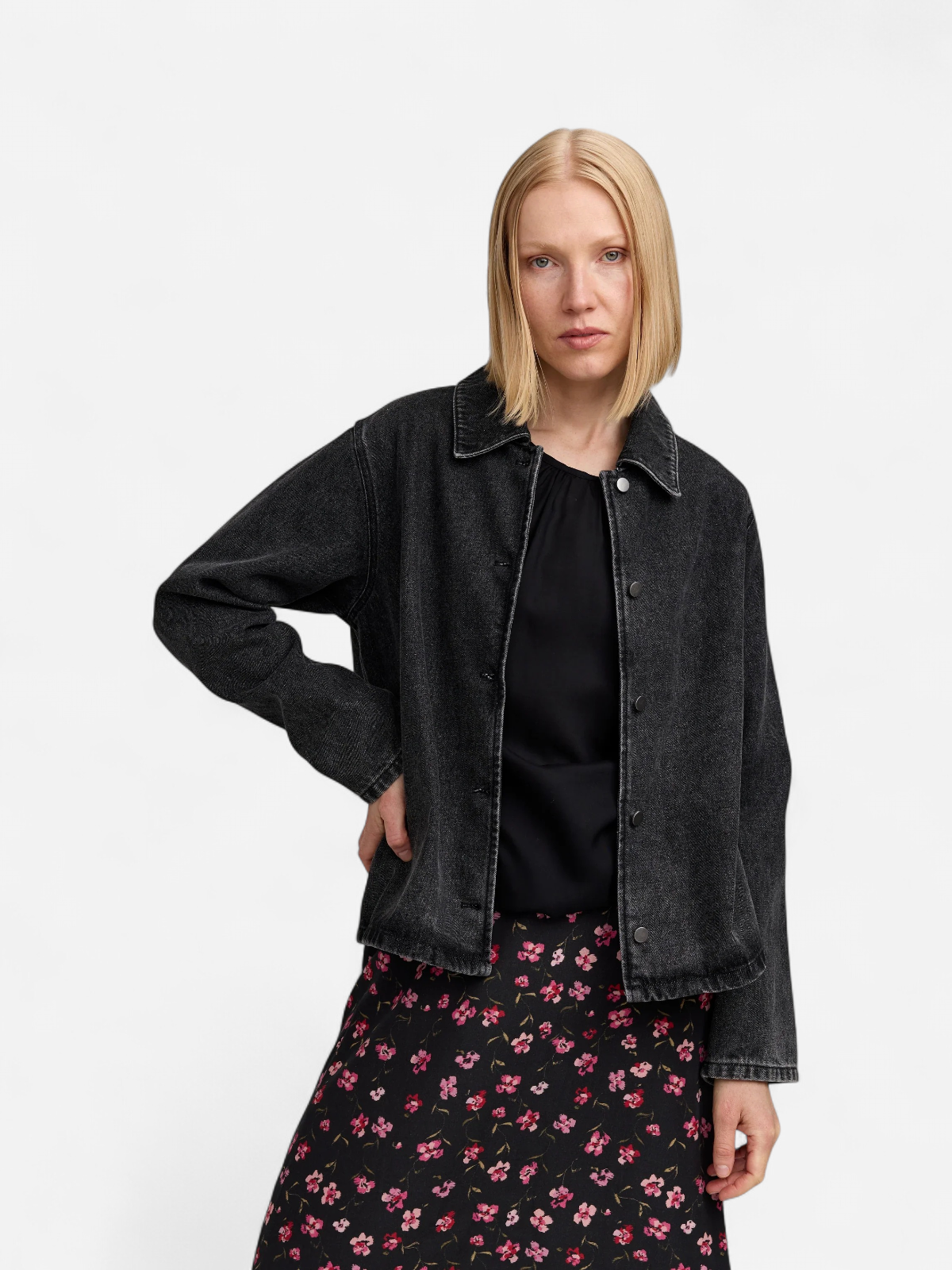 Janet Denim Overshirt MUSTA - Kekäle.fi