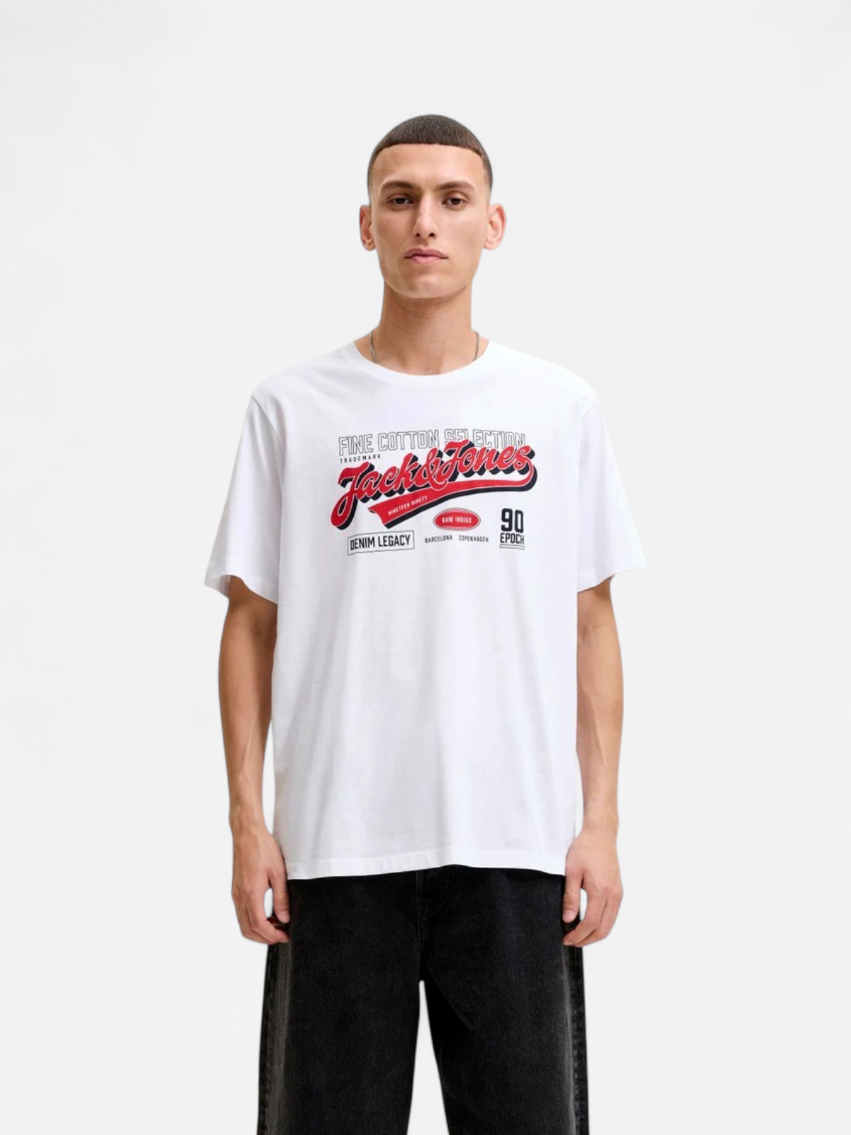JJELOGO TEE SS O-NECK 2 COL AW26 SN White - Kekäle.fi