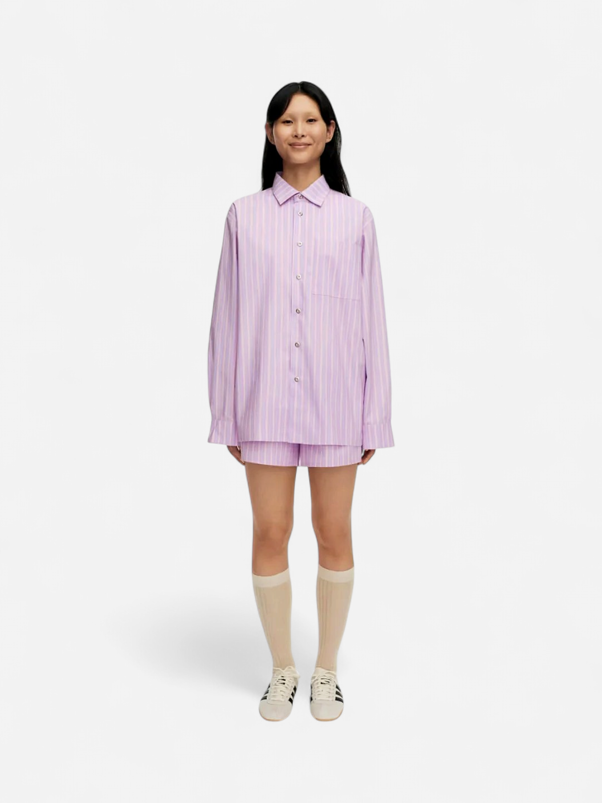 Marimekko paitapusero Jokapoika Kioski, raidallinen pinkki - Kekäle.fi