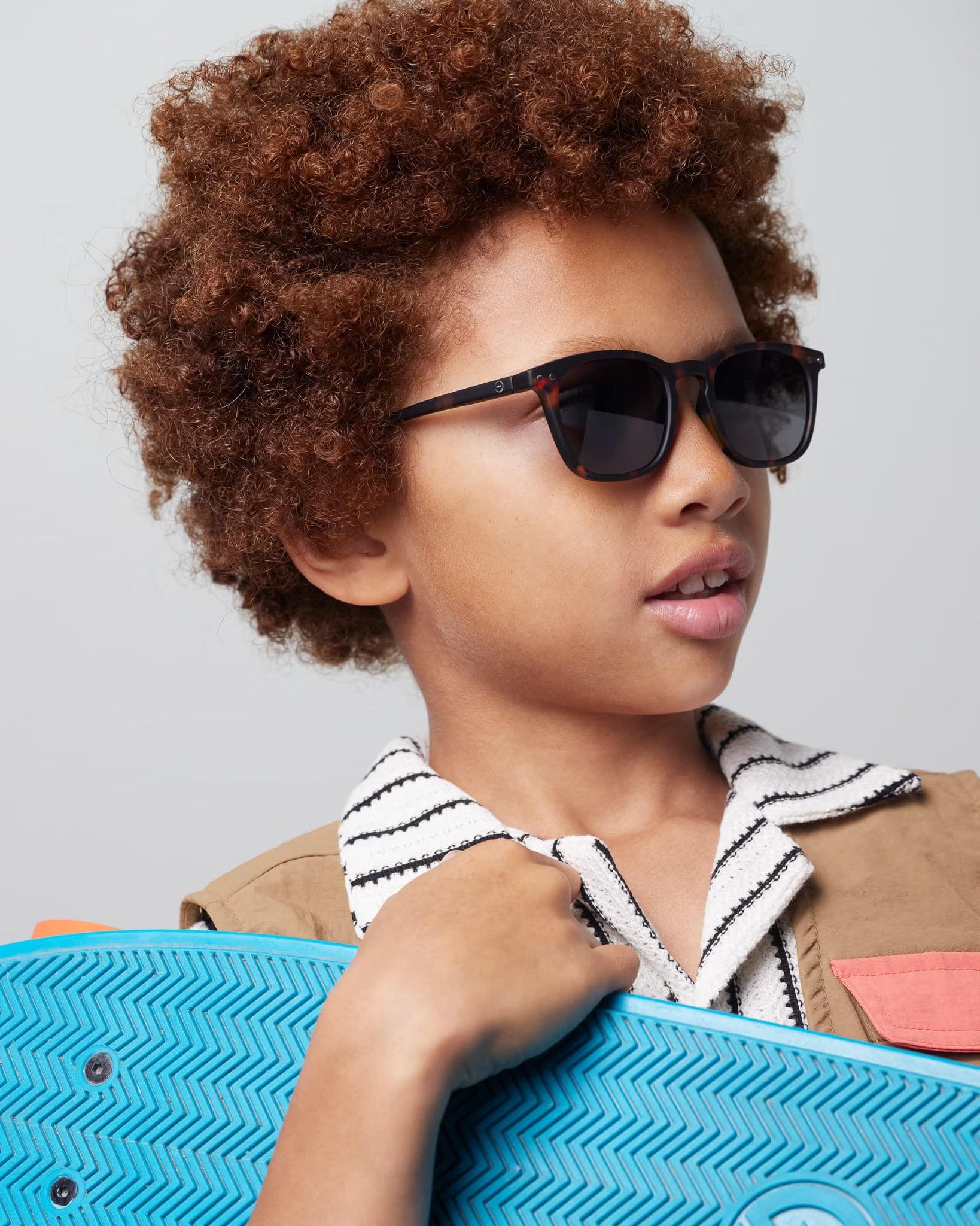 IZIPIZI lasten aurinkolasit Junior Sun #E Tortoise, ruskea kuosillinen