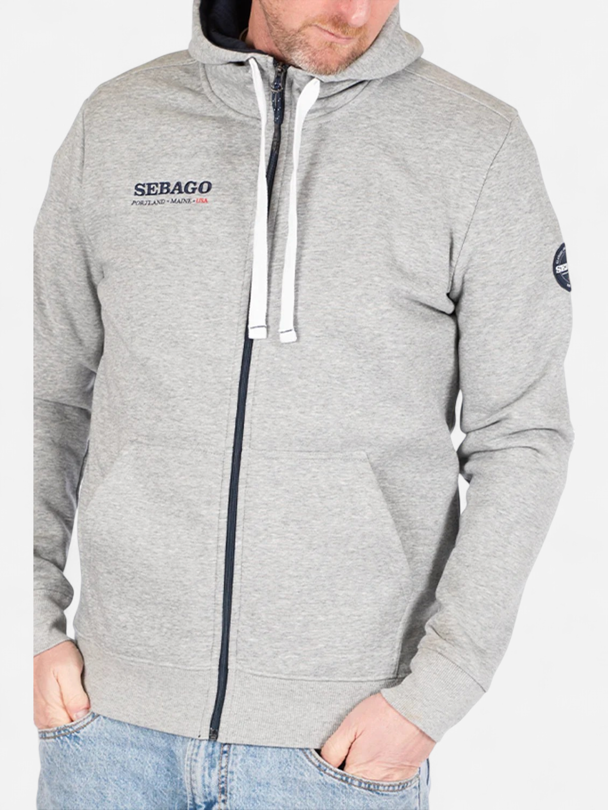K Authentic Logo Zip Hood VAALEANHARMAA MELEE - Kekäle.fi