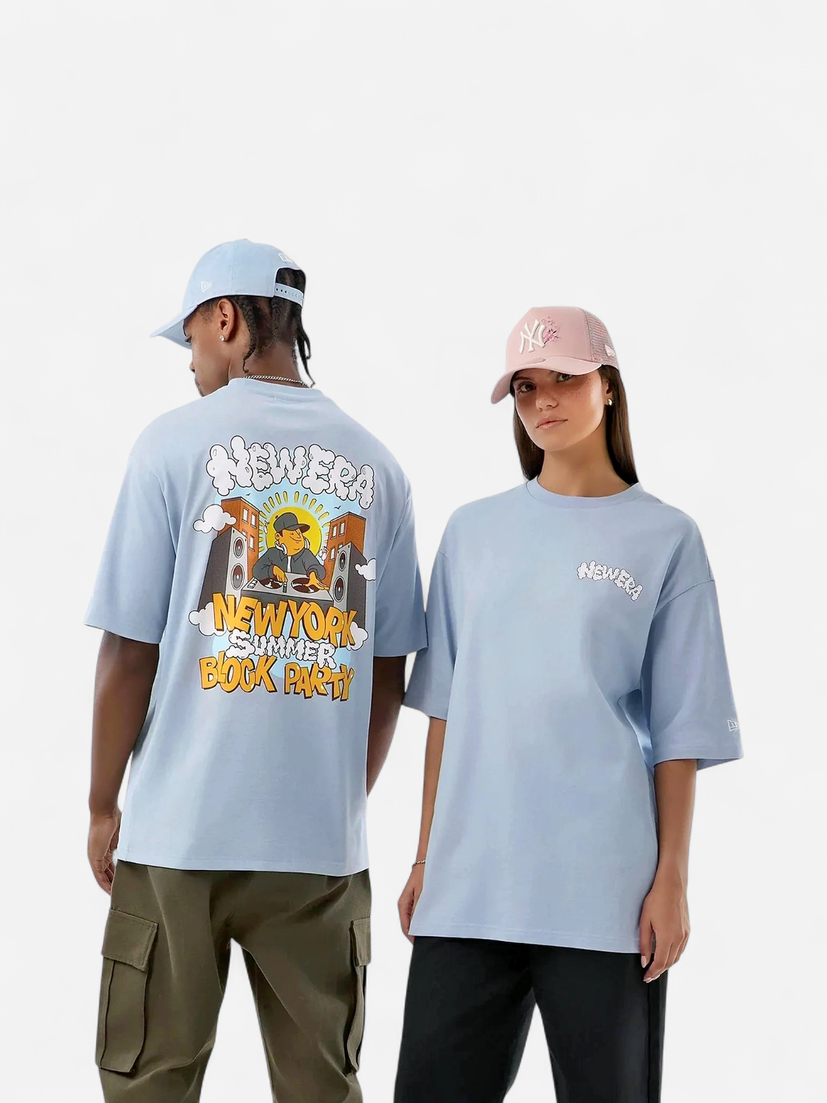K NEW ERA FUN GRAPHIC OS TEE UNISIZE VAALEANSININEN - Kekäle.fi