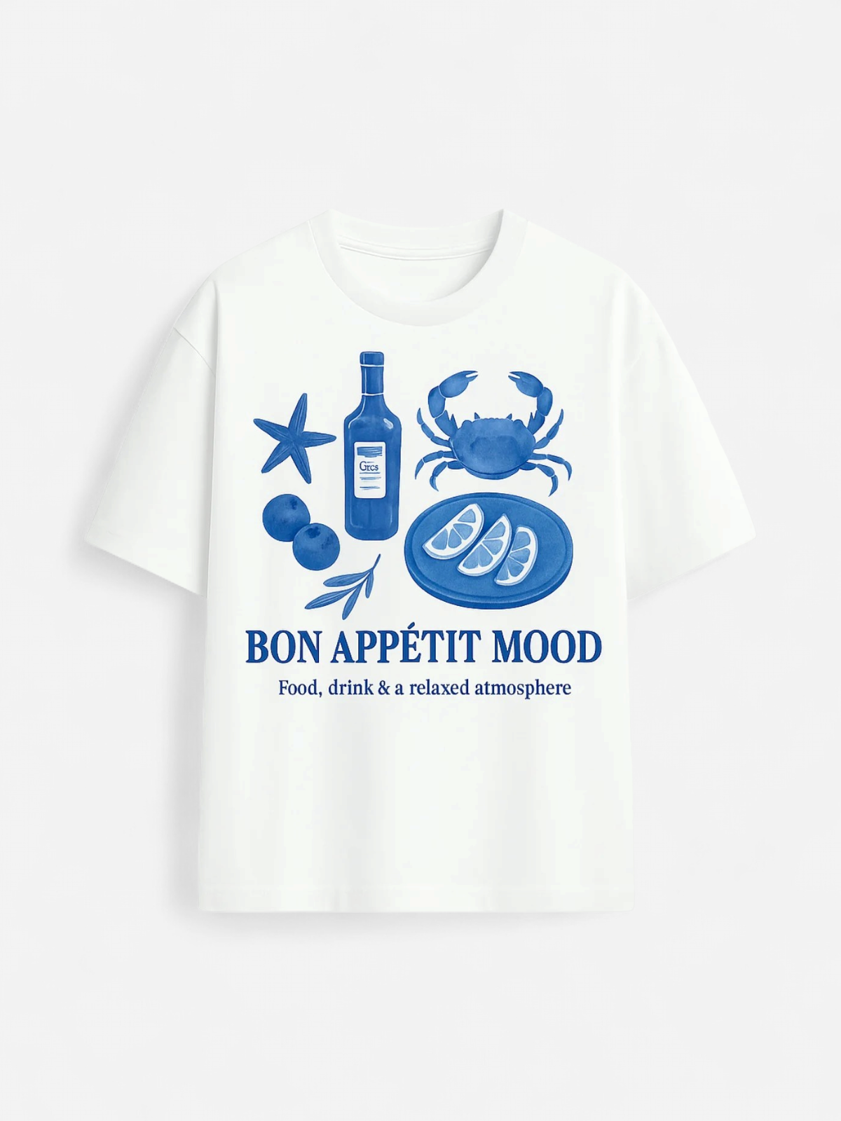 K ONSCASPIAN AIRFLEX REG SS PRINT TEE Bright White BON APPETIT - Kekäle.fi