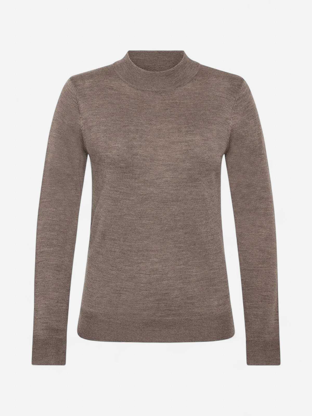 Claire Naisten Poolopaita K-Paulia Merinowool Turtle Neck Tummanruskea - Kekäle.fi