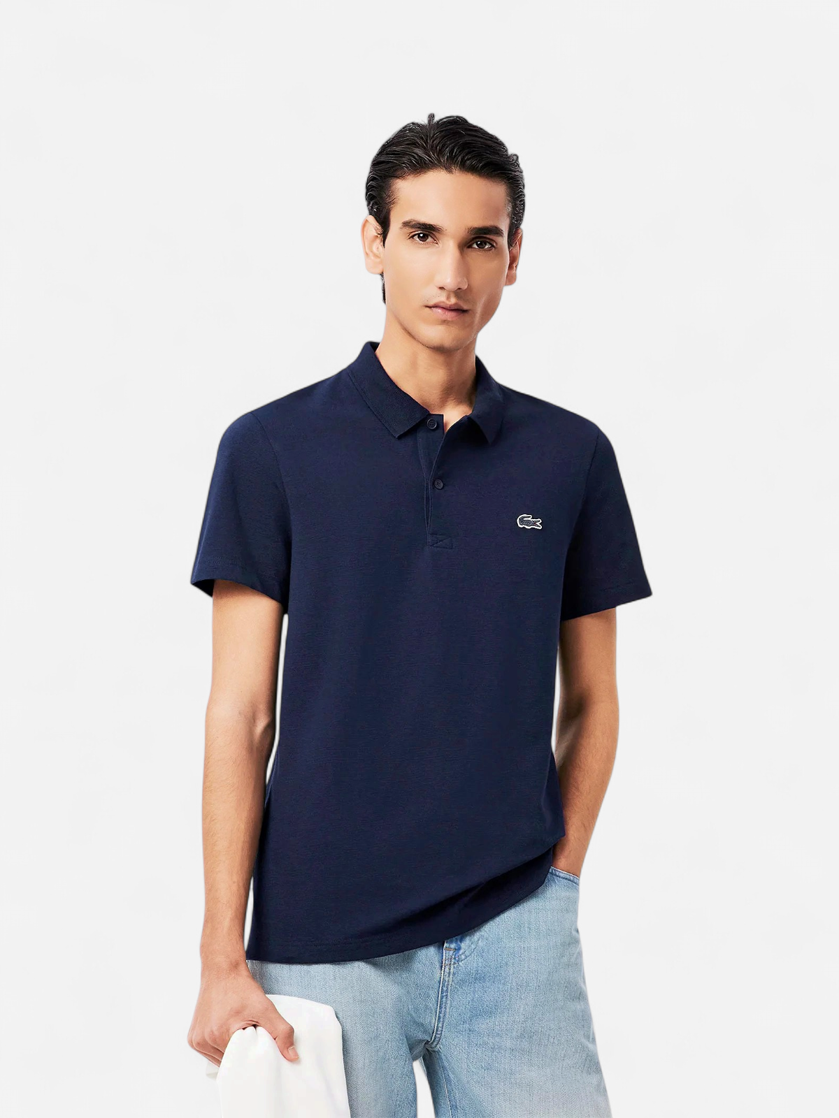 Lacoste miesten pikeepaita Reg Fit Sport Cotton Blend Polo Shirt, tummansininen - Kekäle.fi