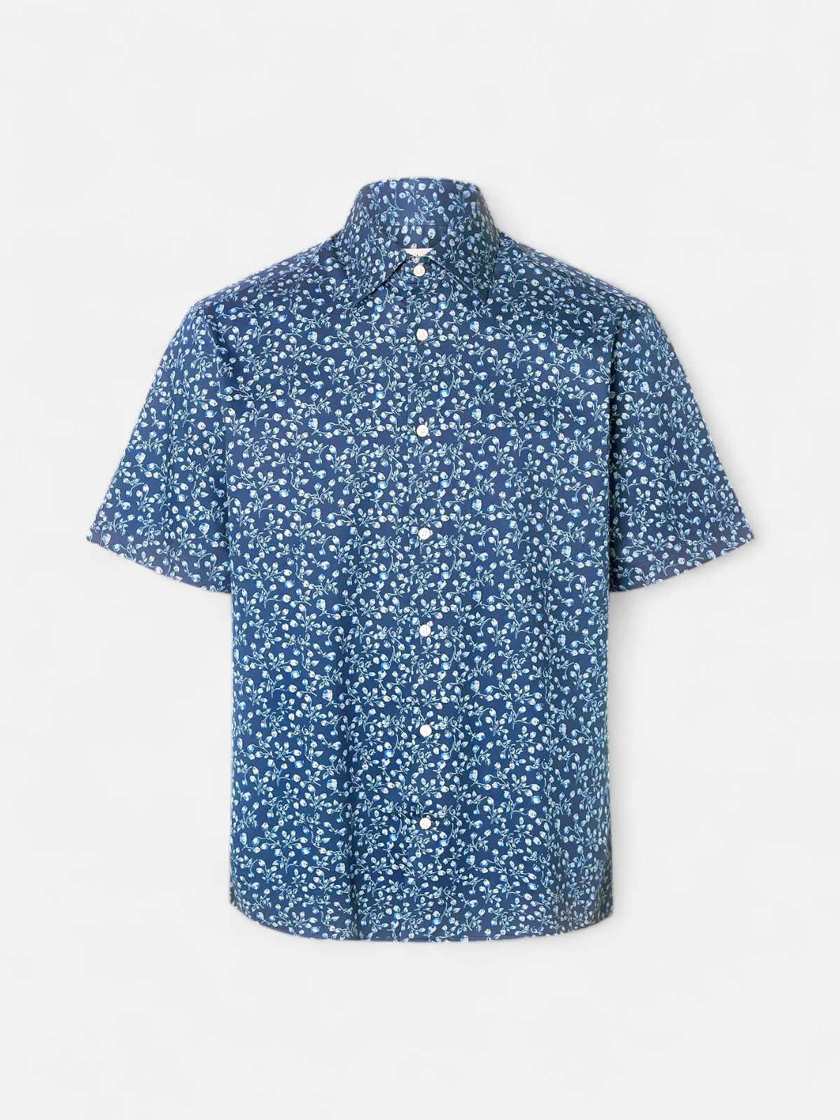 K SLHREGPERFORMANCE AOP SS SHIRT Sky Captain Blue Floral - Kekäle.fi