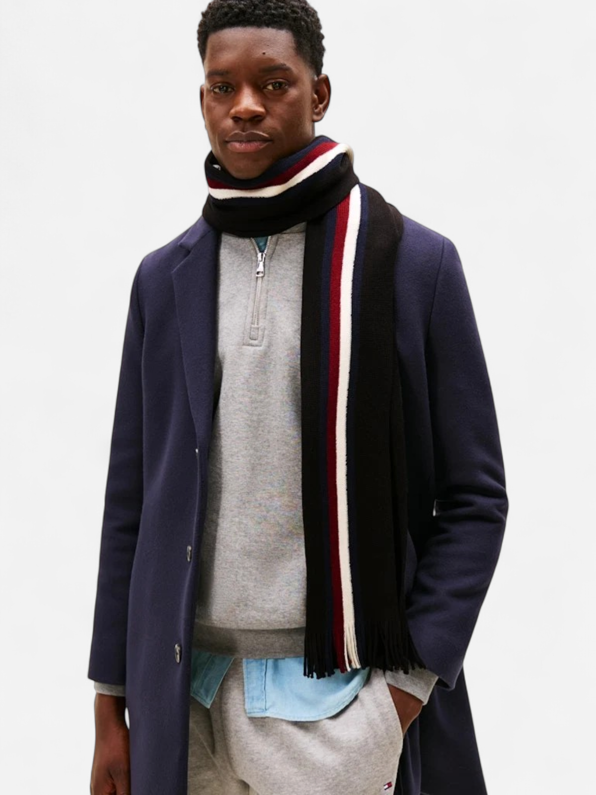 Tommy Hilfiger huivi K TH RWB RACHELLE SCARF, musta - Kekäle.fi