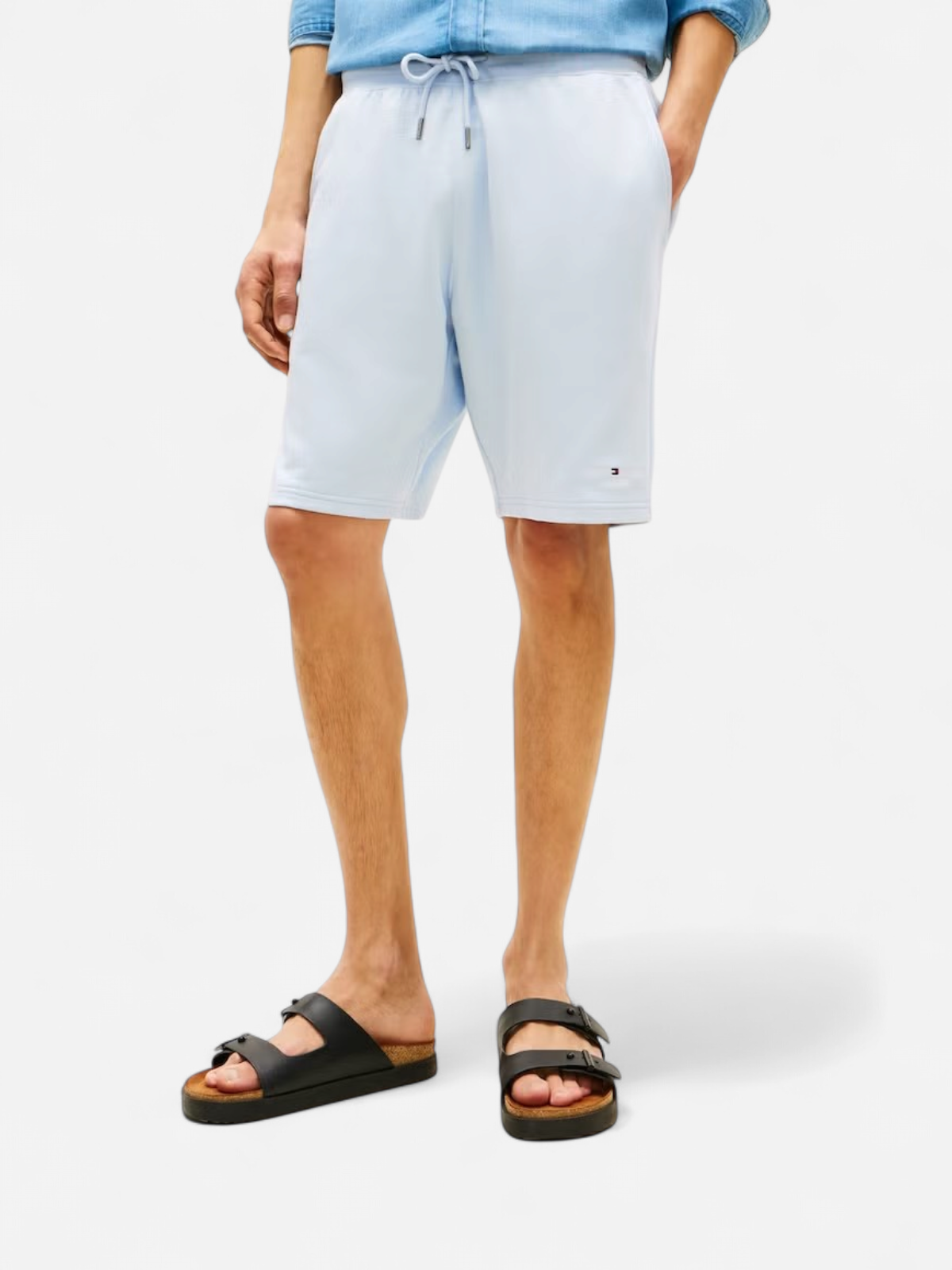 K TOMMY LOGO SWEATSHORT VAALEANSININEN - Kekäle.fi
