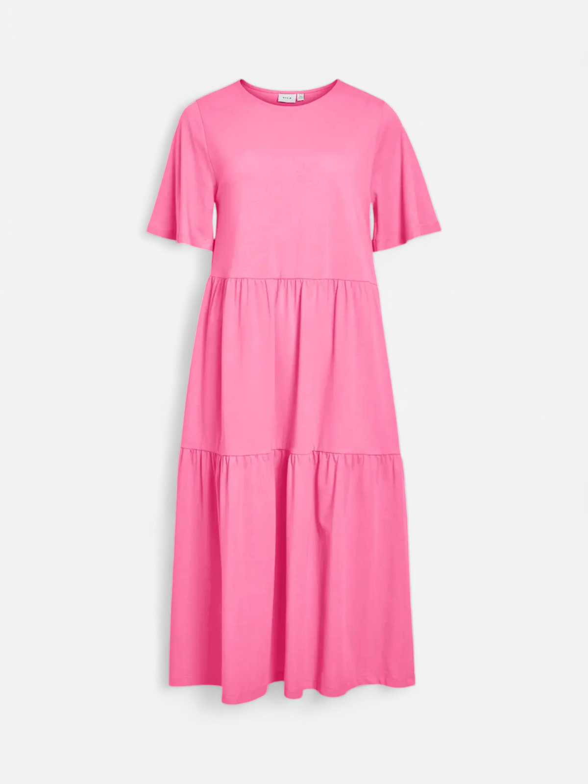 K VISUMMERA O-NECK BELLSL MIDI DRESS/RN Begonia Pink - Kekäle.fi