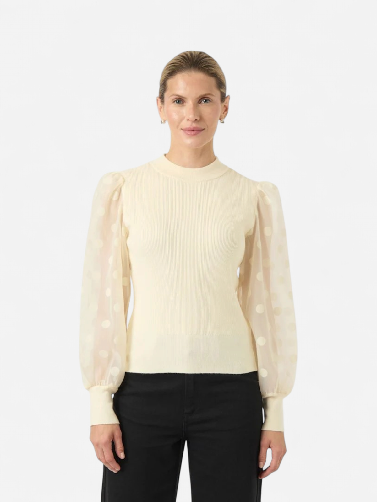 Y.A.S naisten pusero K-YASDOTME LS KNIT PULLOVER S. NOOS, Birch - Kekäle.fi