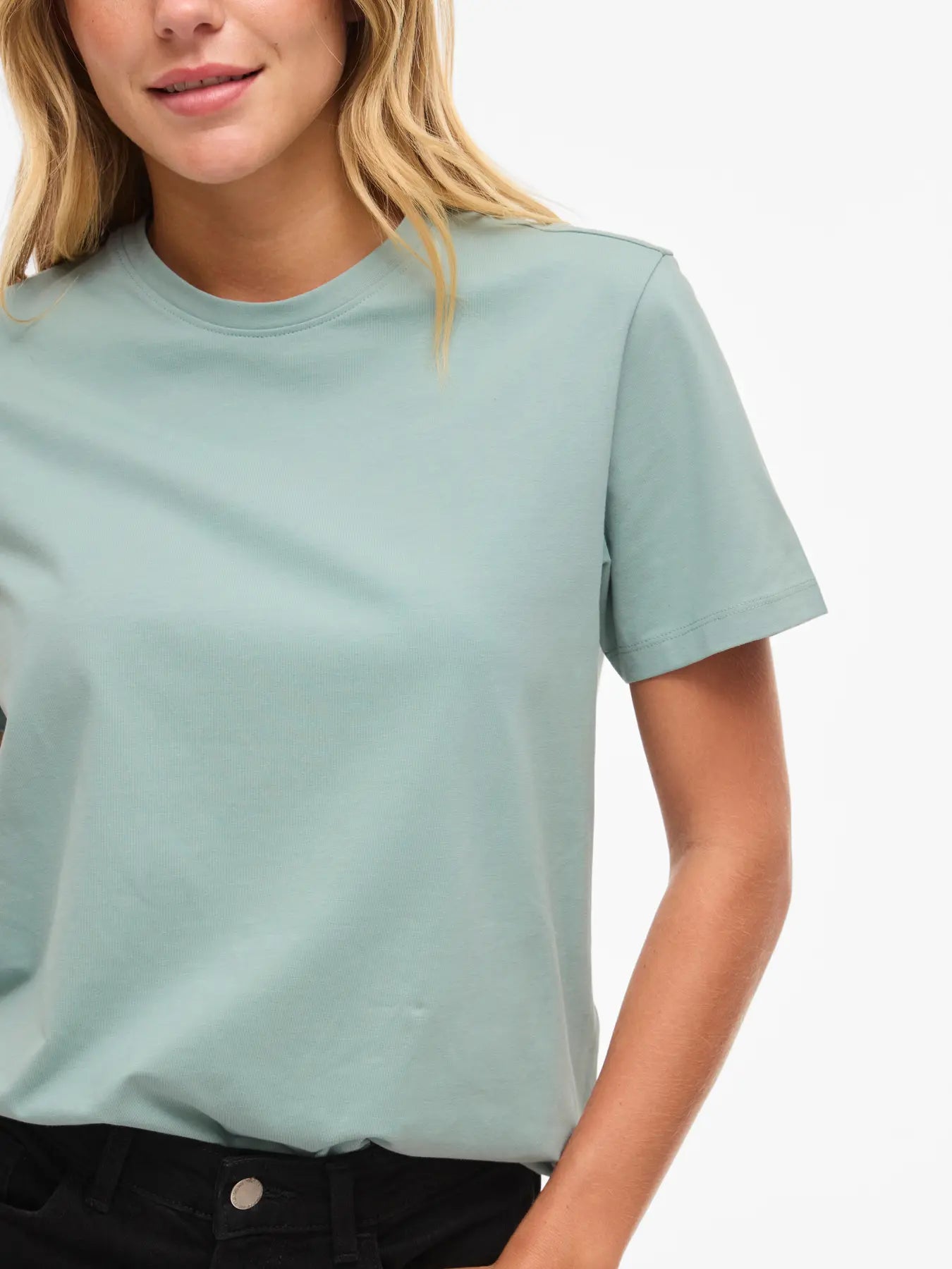 Vila naisten t-paita Vinora S/S T-Shirt, Blue Surf