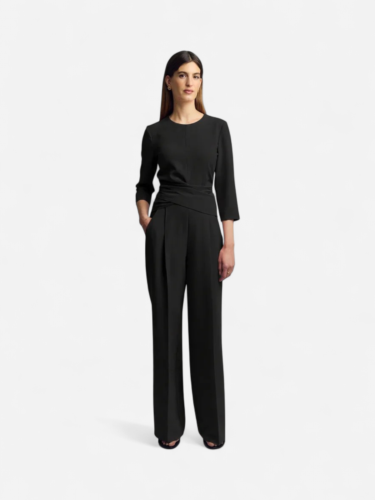 Andiata naisten suorat housut Kamille Trousers, musta - Kekäle.fi