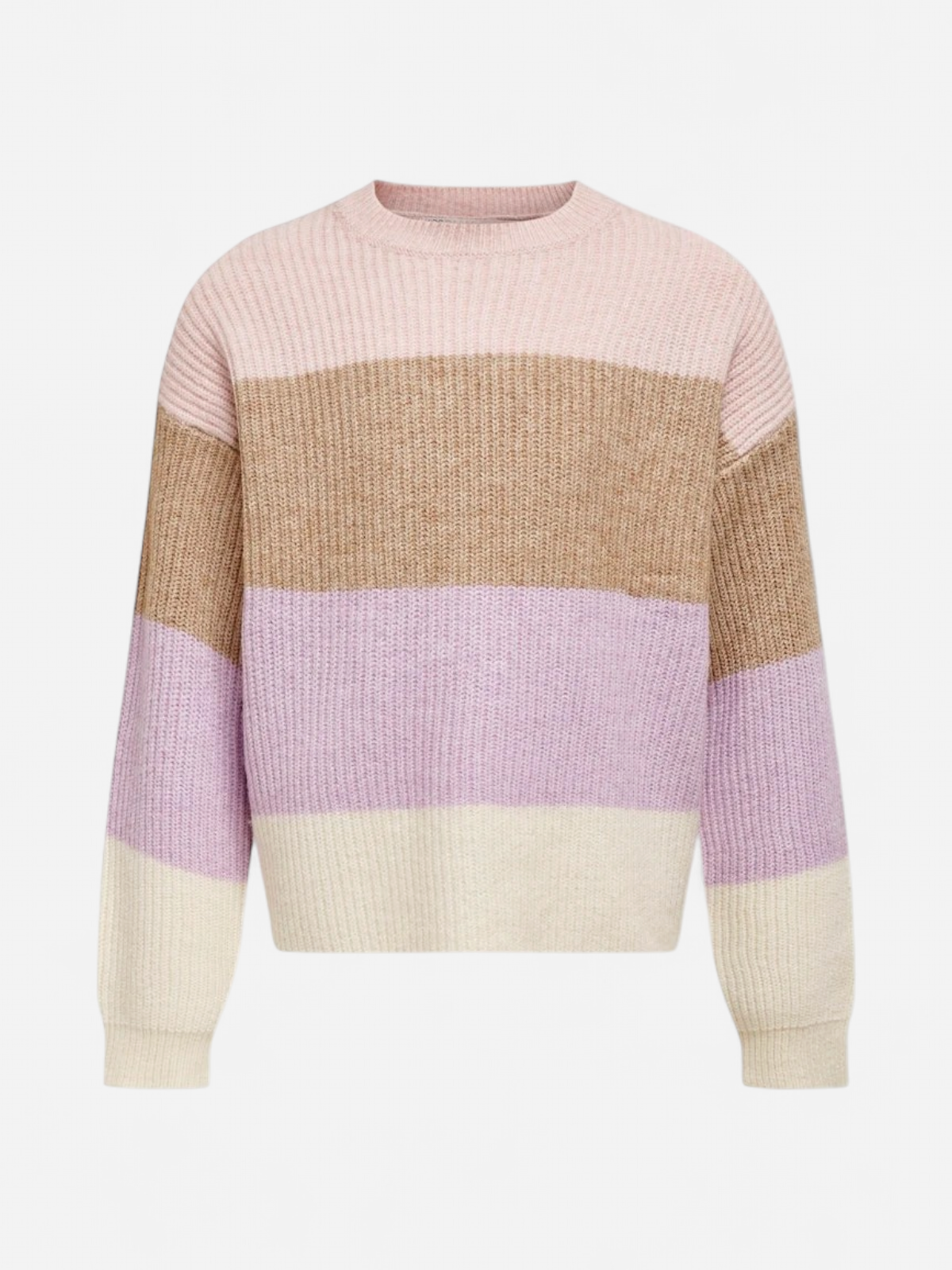 Kids Only lasten neulepusero Kogsandy LS Stripe Pullover, vaaleanpunainen rait - Kekäle.fi