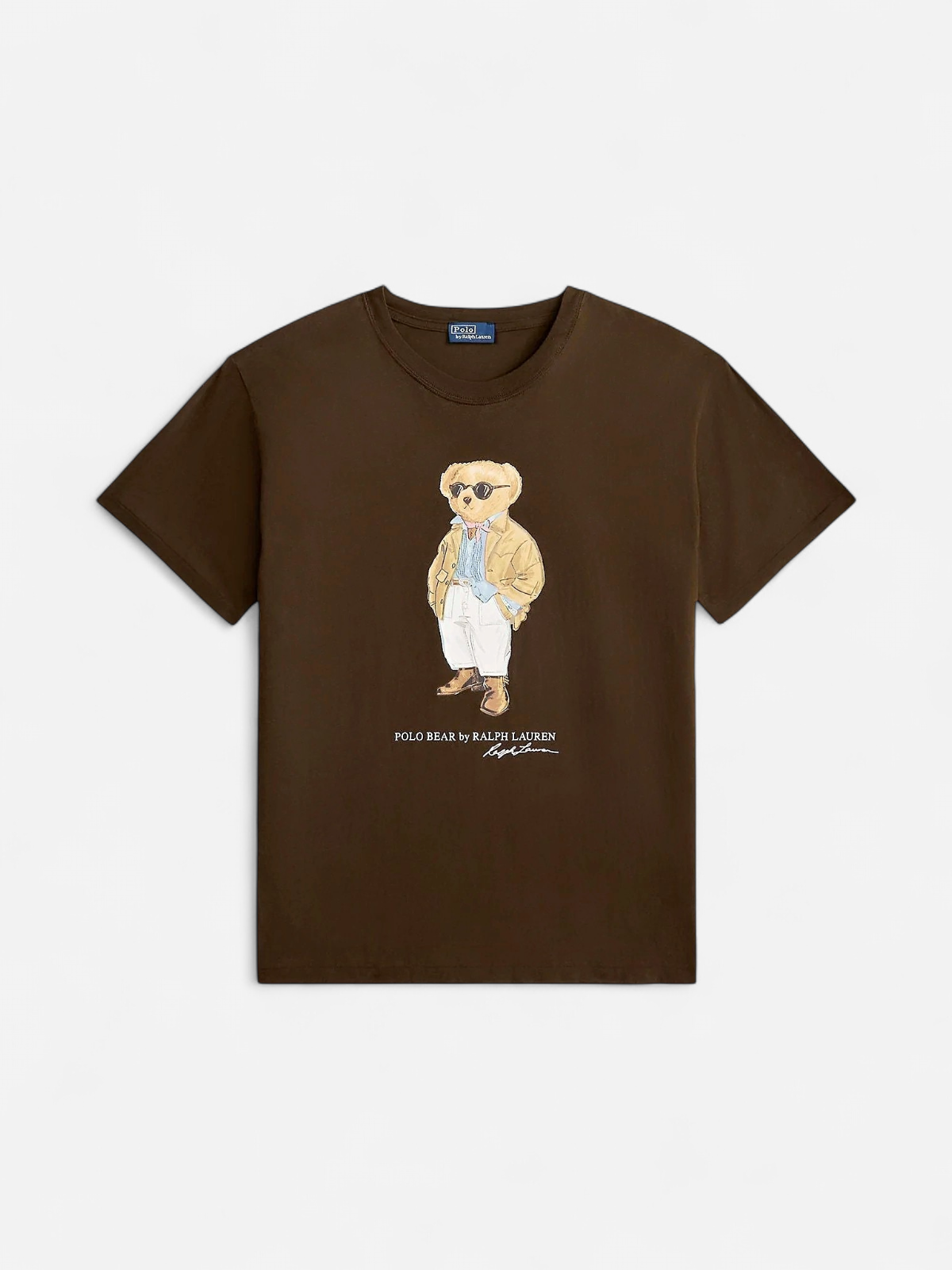 Polo Ralph Lauren naisten t-paita Bear Knit T-shirt, tummanruskea - Kekäle.fi