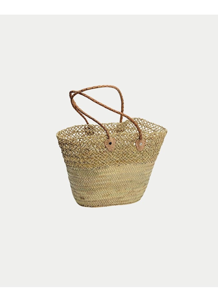 Bow 19 naisten laukku Straw Bag Fancy, beige