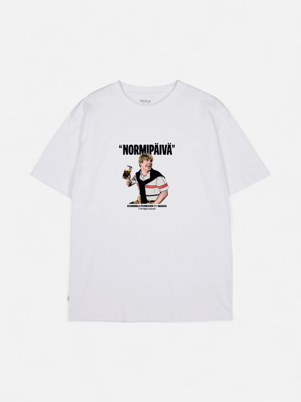 Makia Kummeli Normipäivä T-shirt, valkoinen - Kekäle.fi