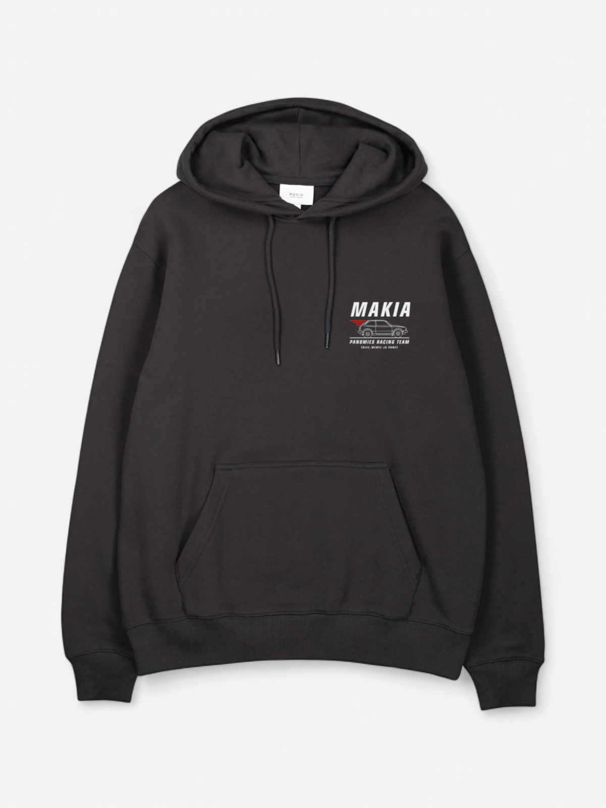 Makia Kummeli Racing Hooded Sweatshirt, musta - Kekäle.fi