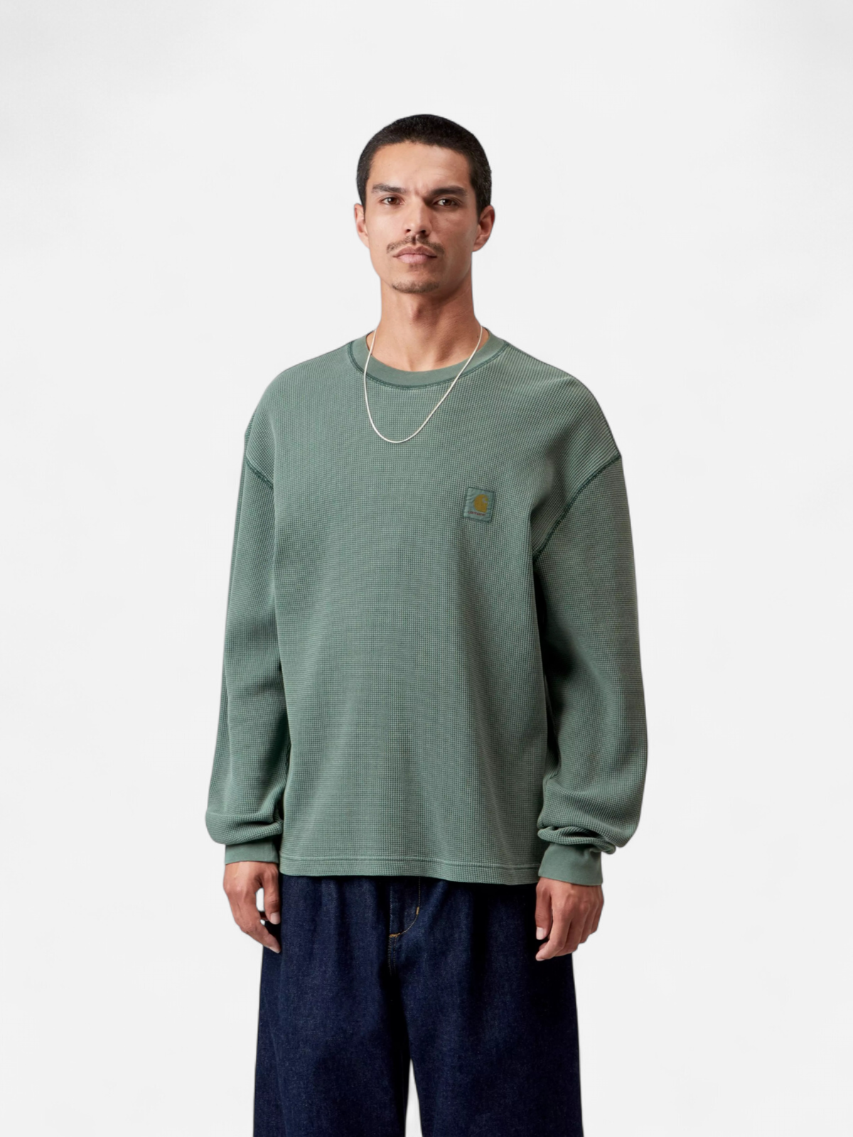 Carhartt miesten pitkähihainen paita Vista Waffle, vihreä - Kekäle.fi