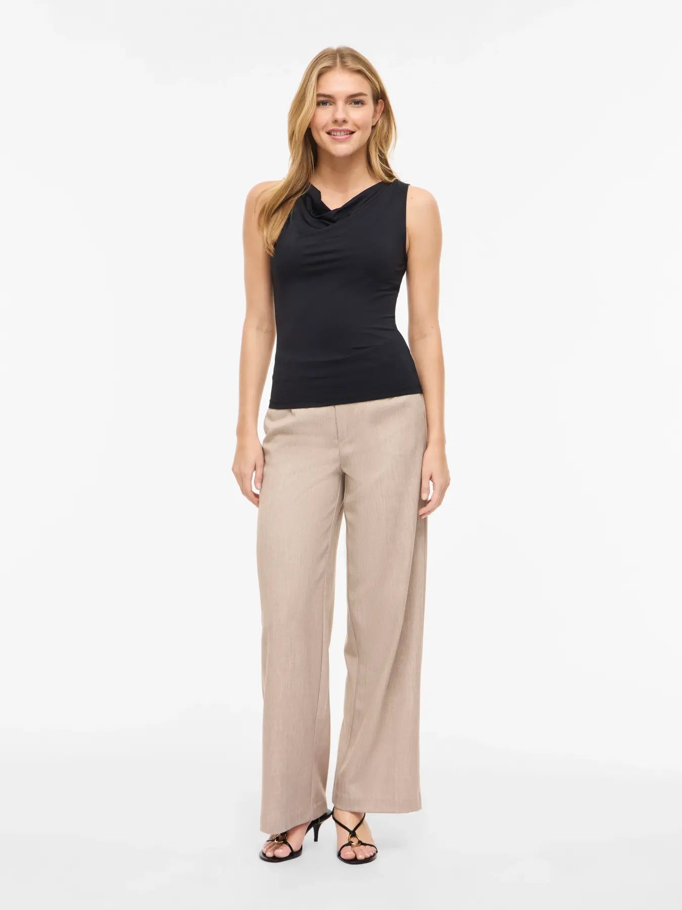 Vila naisten toppi Vikenza Waterfall Top, Black