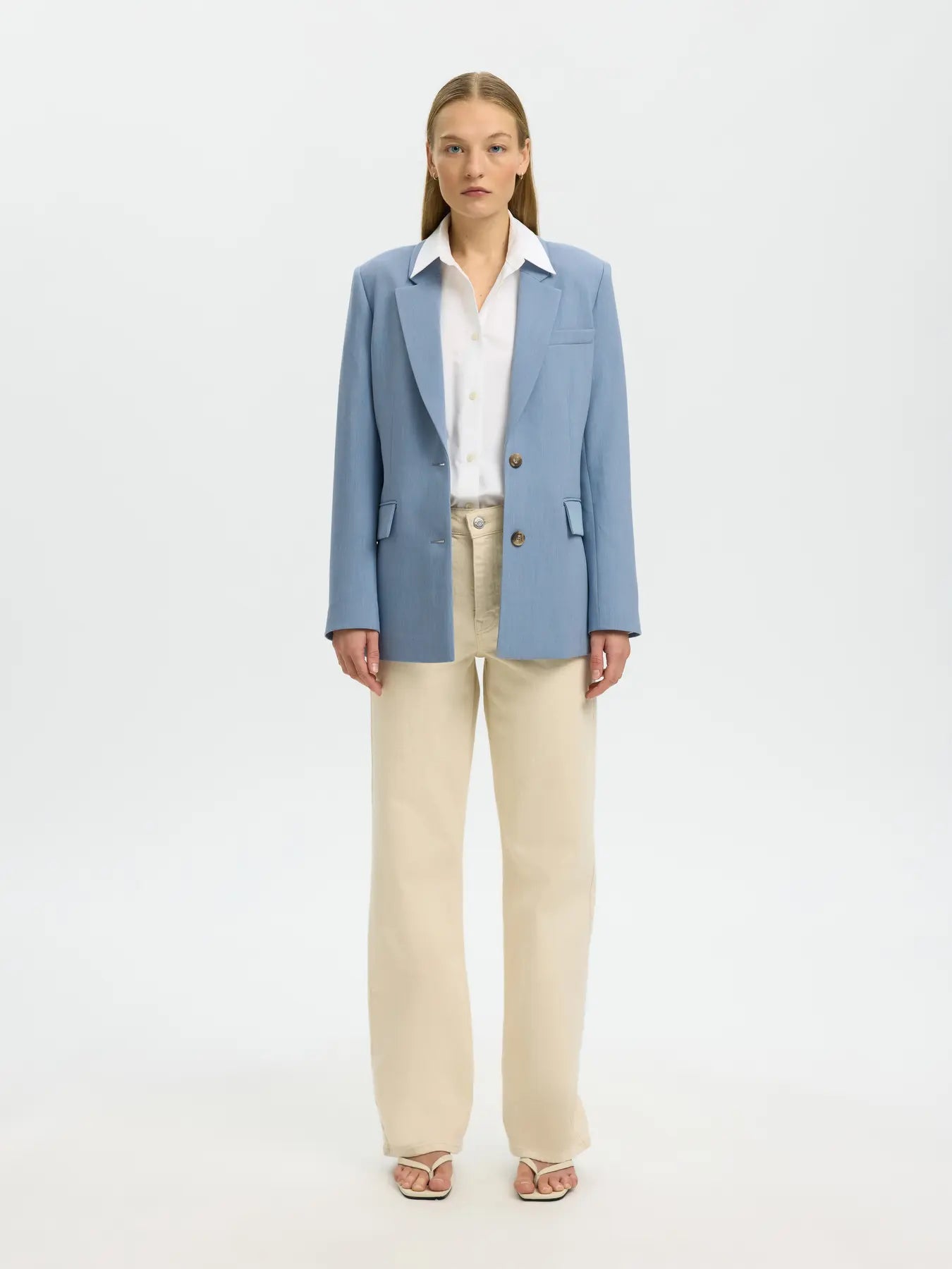 Selected Femme naisten bleiseri SlfRita Classic Blazer, Dusty Blue Melange