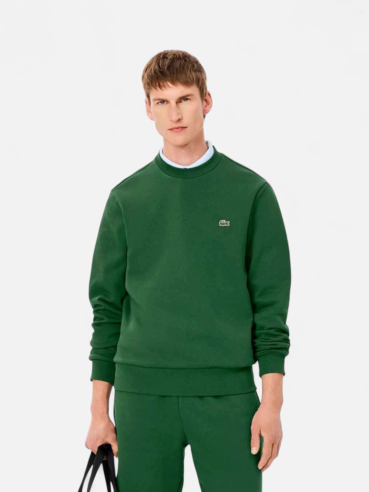 Lacoste Miesten Collegepaita, BRUSHED COTTON FLEEX JOGGER SWEATSHIRT Vihreä - Kekäle.fi