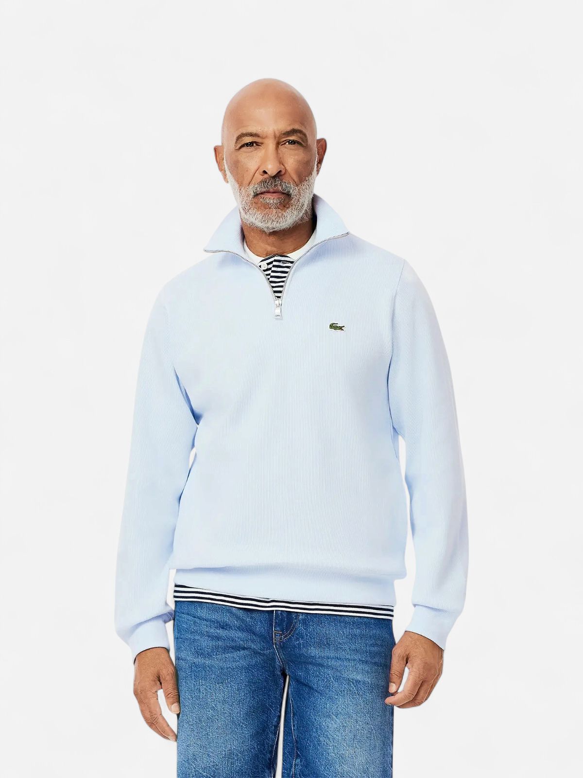 Lacoste Miesten Paita, K HIGH NECK ZIPPED MONOCHROME Vaaleansininen - Kekäle.fi