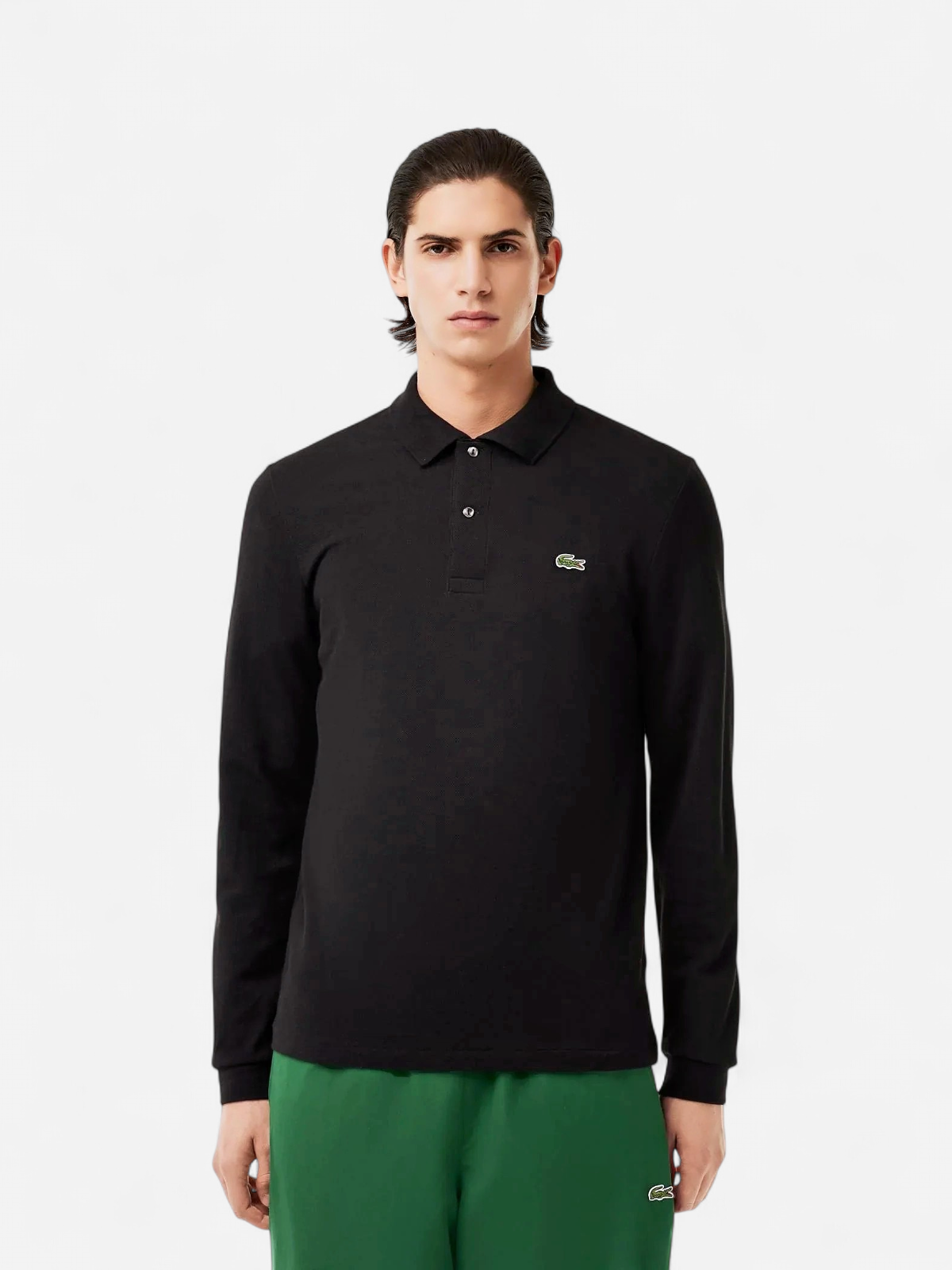Lacoste Miesten Pikeepaita, LONG SLEEVED COTTON POLO Musta - Kekäle.fi