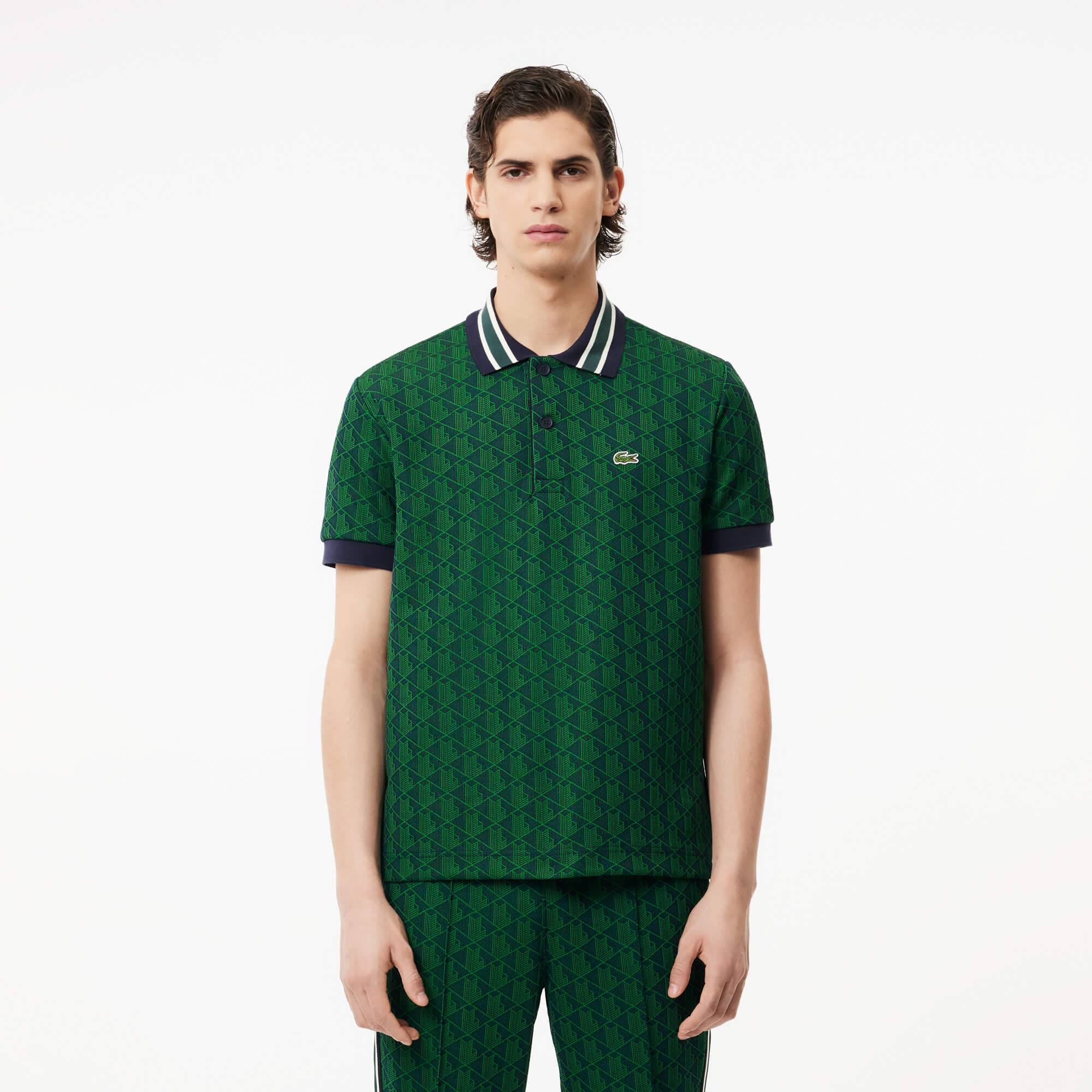 lacoste-miesten-poolopaita-classic-fit-contrast-collar-monogram-vihrea-kuosi-1