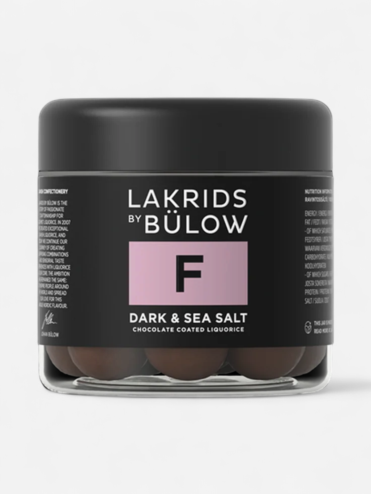 Lakrids by Bülow lakritsi Small F Dark&Sea Salt - Kekäle.fi
