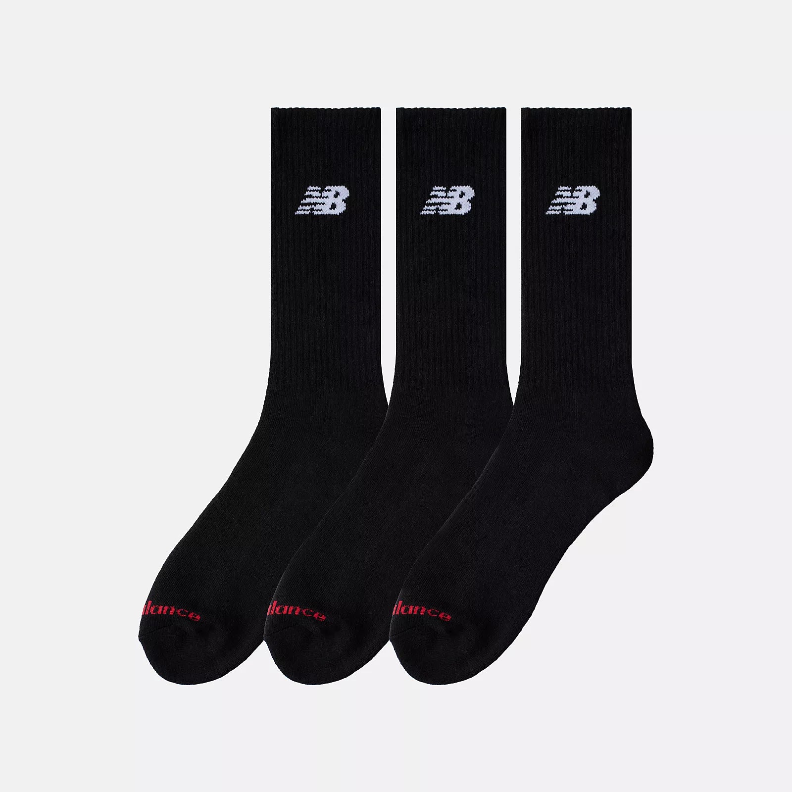 New Balance unisex sukat Everyday Crew 3Pairs Sock, musta