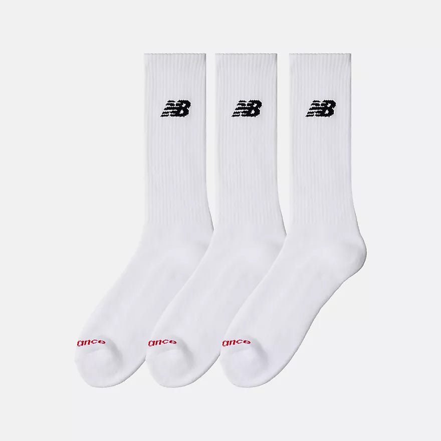 New Balance unisex sukat Everyday Crew 3Pairs Sock, valkoinen