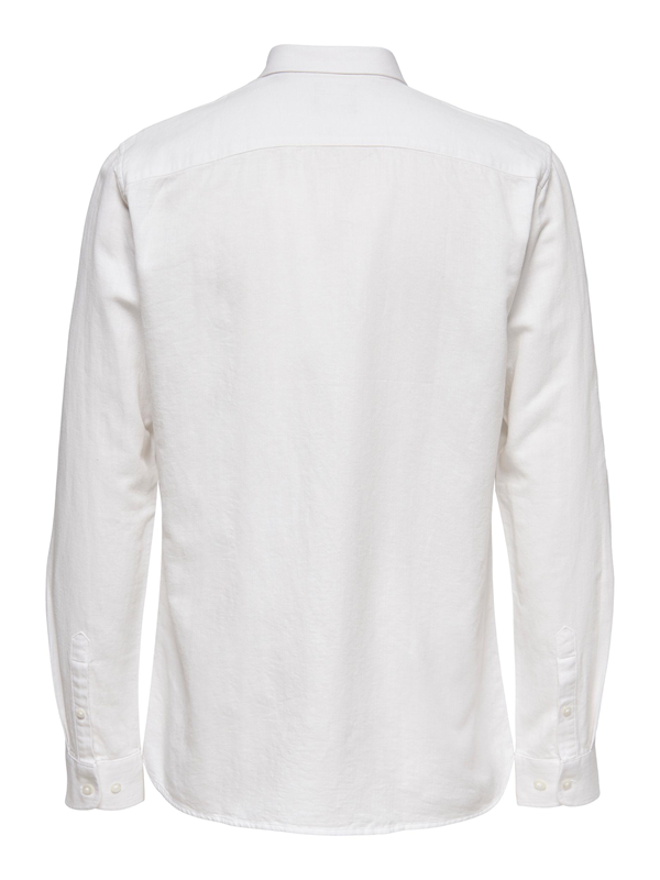 Only and Sons miesten pellavapaita Arlo Linen Shirt, valkoinen