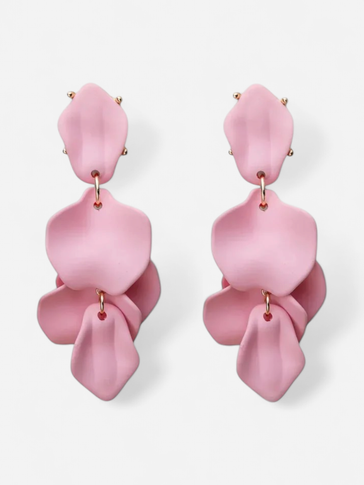 Bow 19 korvakorut Leaf Earring, vaaleanpunainen - Kekäle.fi