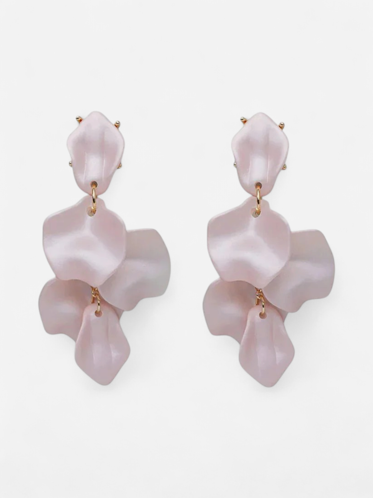 LEAF EARRINGS PEARL VAALEANPUNAINEN - Kekäle.fi