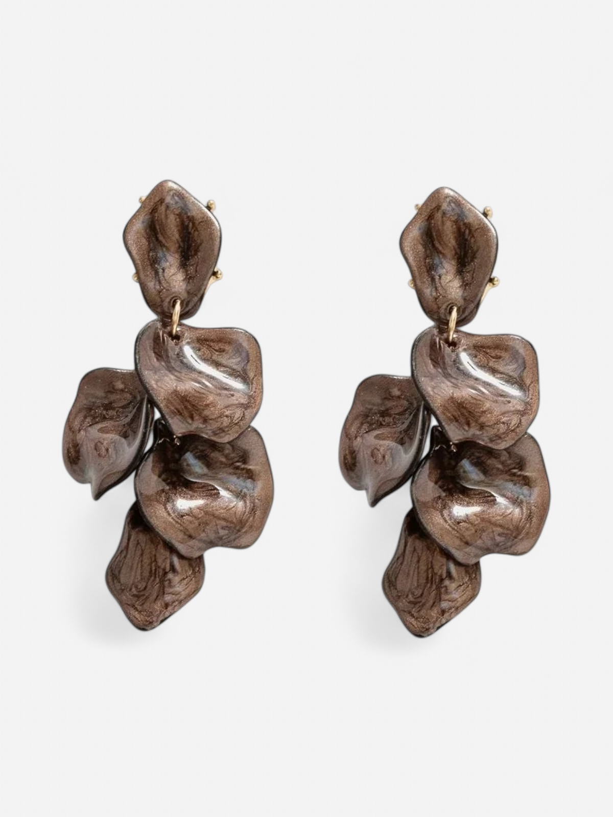 Bow 19 naisten korvakorut Leaf Marple Earrings, tummanruskea - Kekäle.fi