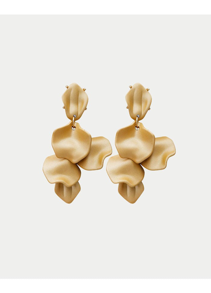 Bow 19 naisten korvakorut Leaf Earring Pearl, vaalea beige