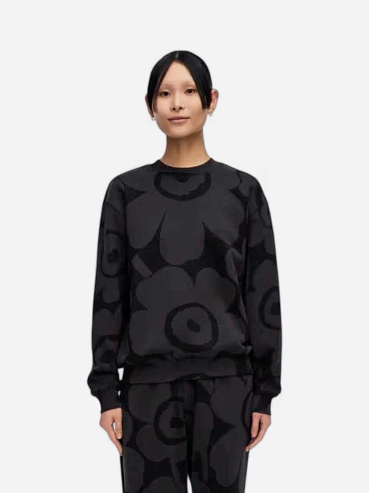 Marimekko collegepaita Leiot Unikko Kioski, musta kuosi - Kekäle.fi