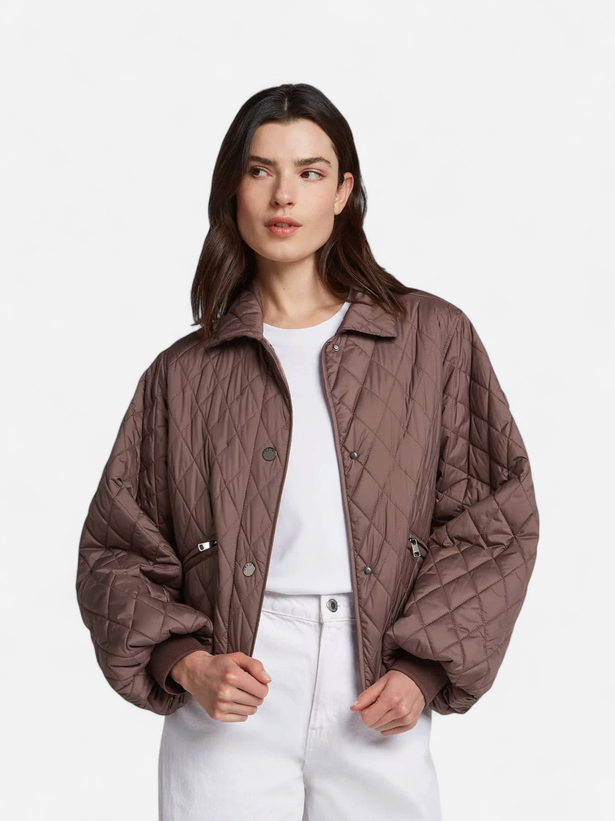 Reset naisten tikkitakki Leonor Jacket, kaakaonruskea - Kekäle.fi