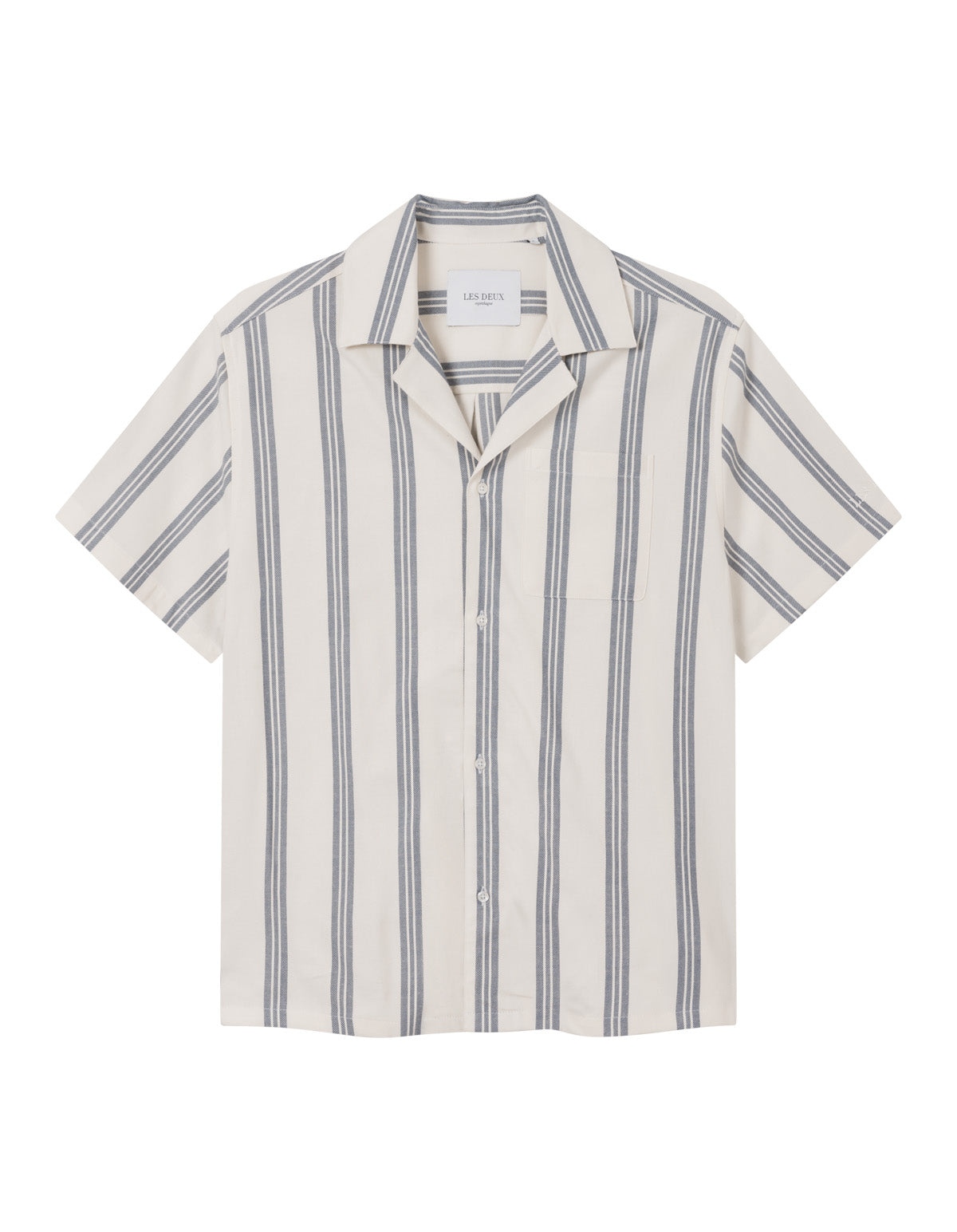les-deux-kauluspaita-lawson-stripe-ss-shirt-raidallinen-sininen-1