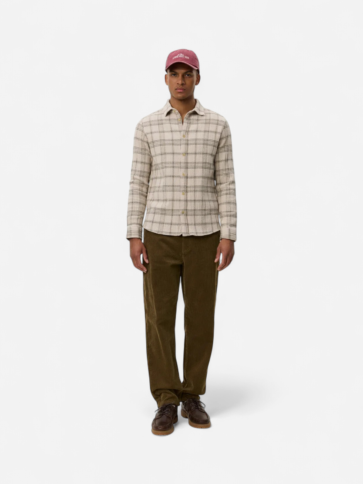 Les Deux miesten paitatakki Kash Check Overshirt, hiekka - Kekäle.fi