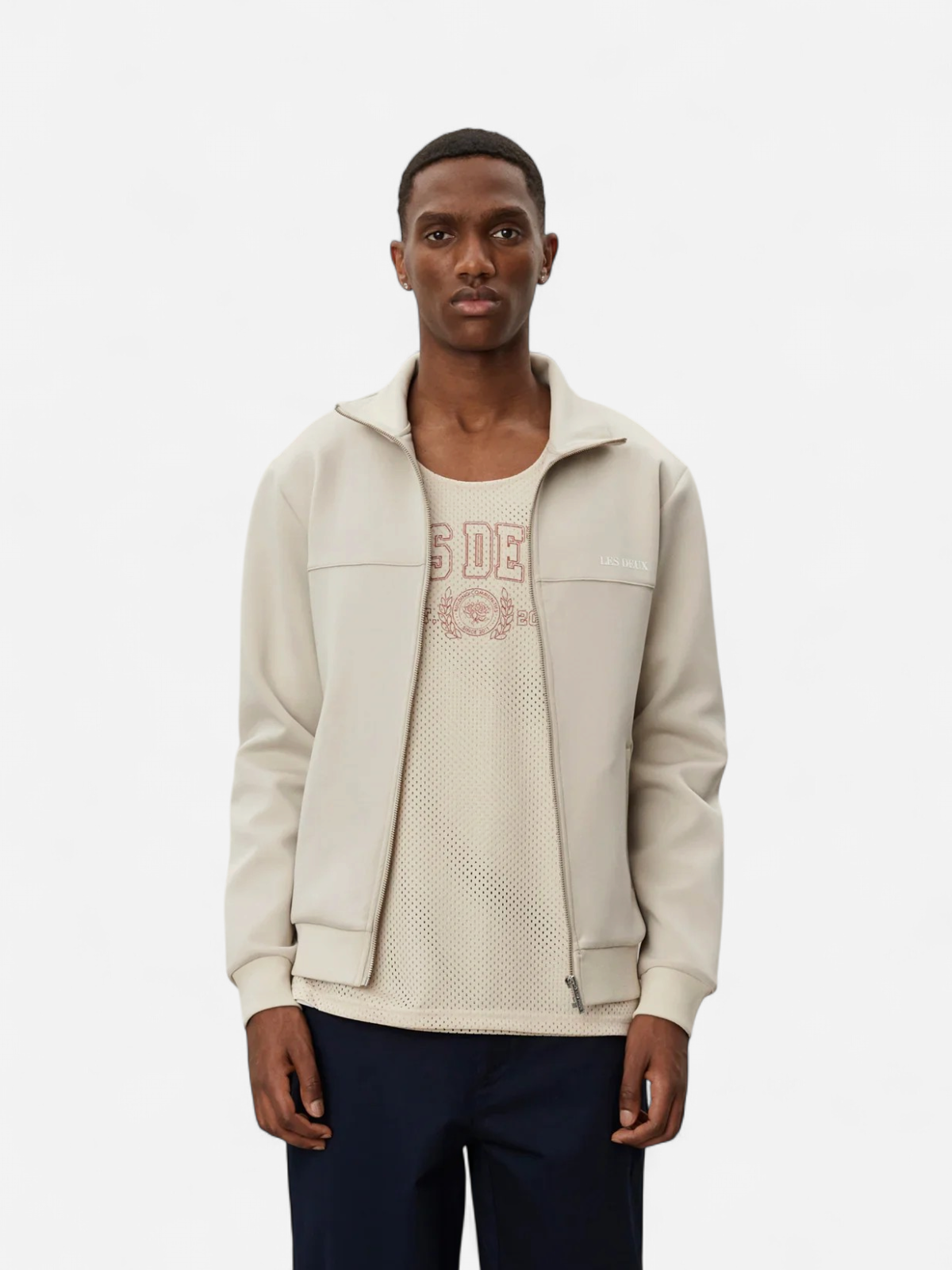 LES DEUX Miesten Takki BALLIER TRACK JACKET Beige - Kekäle.fi
